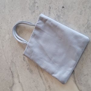 Baggu light blue leather bag, only used once!
